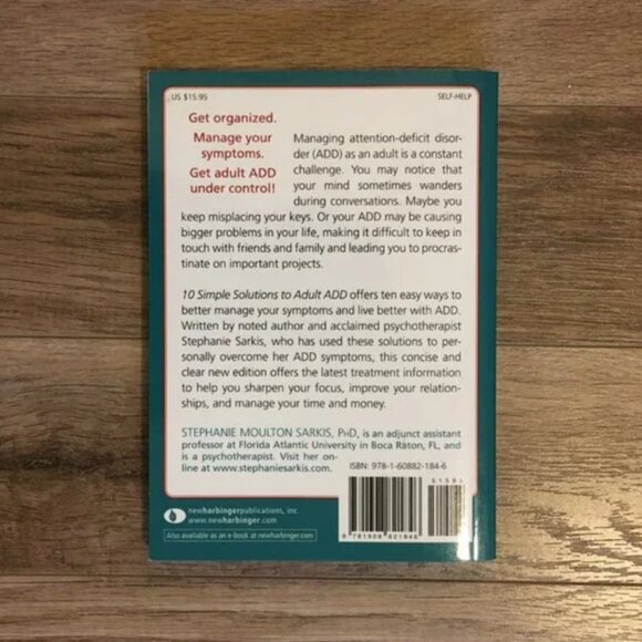 '10 Simple Solutions to Adult ADD' Psychology Softcover Book - Picture 3 of 7